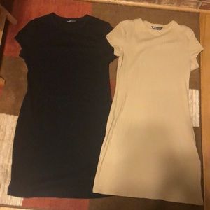 SHEIN Black and Tan Dress